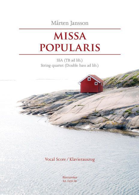 Cover: 9790006562046 | Missa Popularis, Klavierauszug | Mårten Jansson | Buch | Klavierauszug