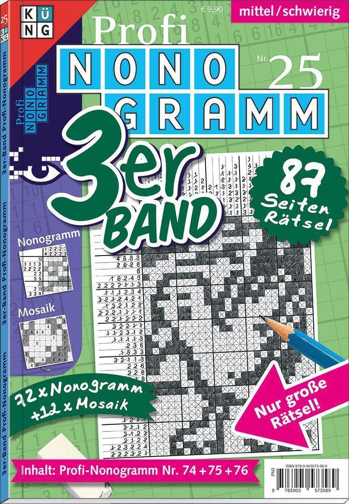 Cover: 9783905573589 | Profi-Nonogramm 3er-Band Nr. 25 | Rätsel fürs Auge | Conceptis Puzzles