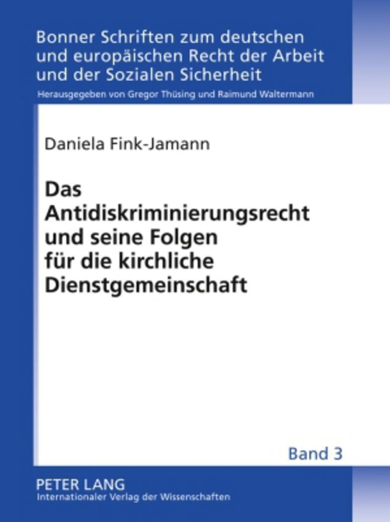 Cover: 9783631588932 | Das Antidiskriminierungsrecht und seine Folgen für die kirchliche...