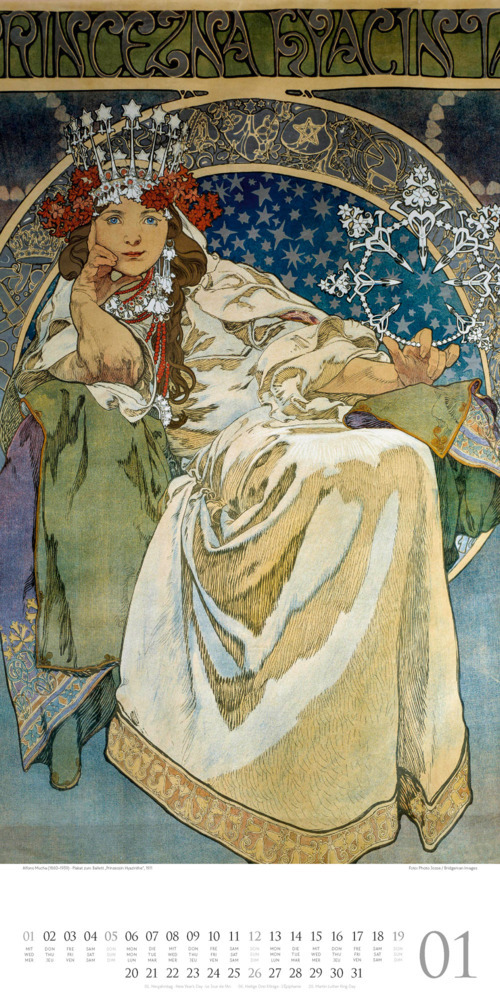 Bild: 9783838425603 | Alfons Mucha Kalender 2025 | Alfons Mucha (u. a.) | Kalender | 14 S.