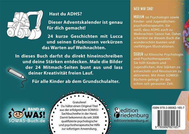 Rückseite: 9783990821657 | Supergut mit ADHS - Adventskalender: 24 Tage Positive Psychologie,...