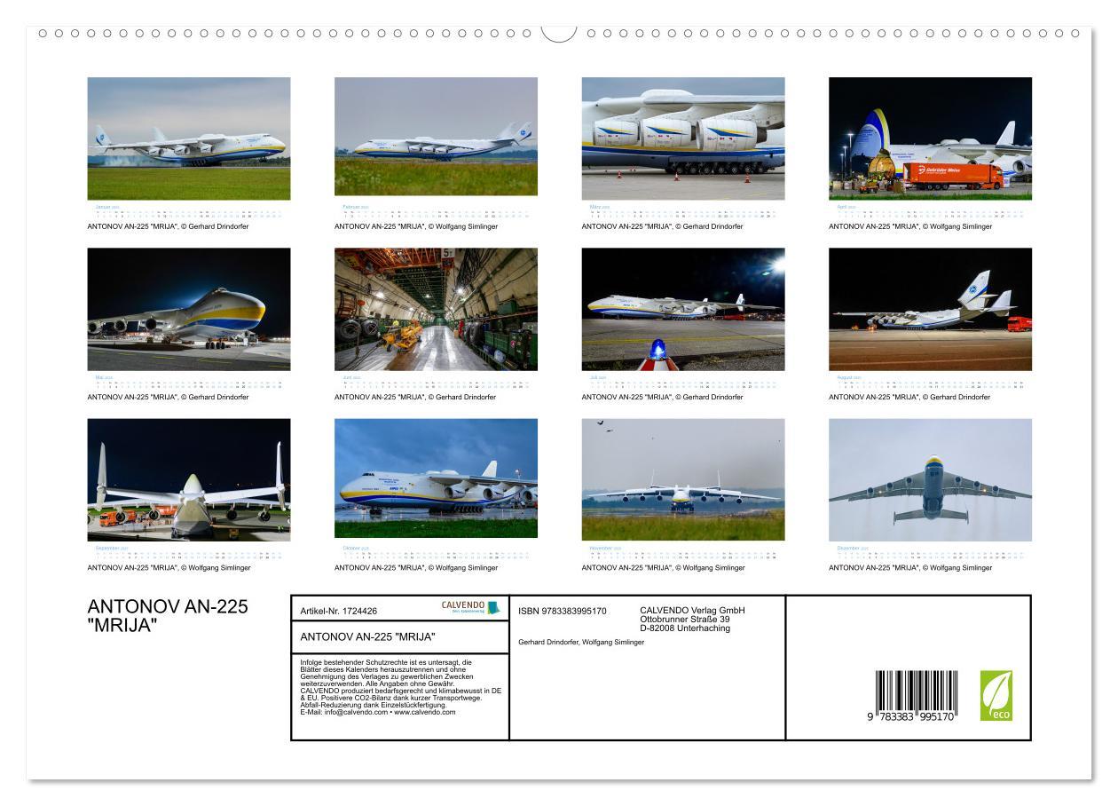 Bild: 9783383995170 | ANTONOV AN-225 "MRIJA" (Wandkalender 2025 DIN A2 quer), CALVENDO...