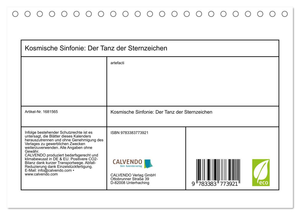 Bild: 9783383773921 | Kosmische Sinfonie: Der Tanz der Sternzeichen (Tischkalender 2025...