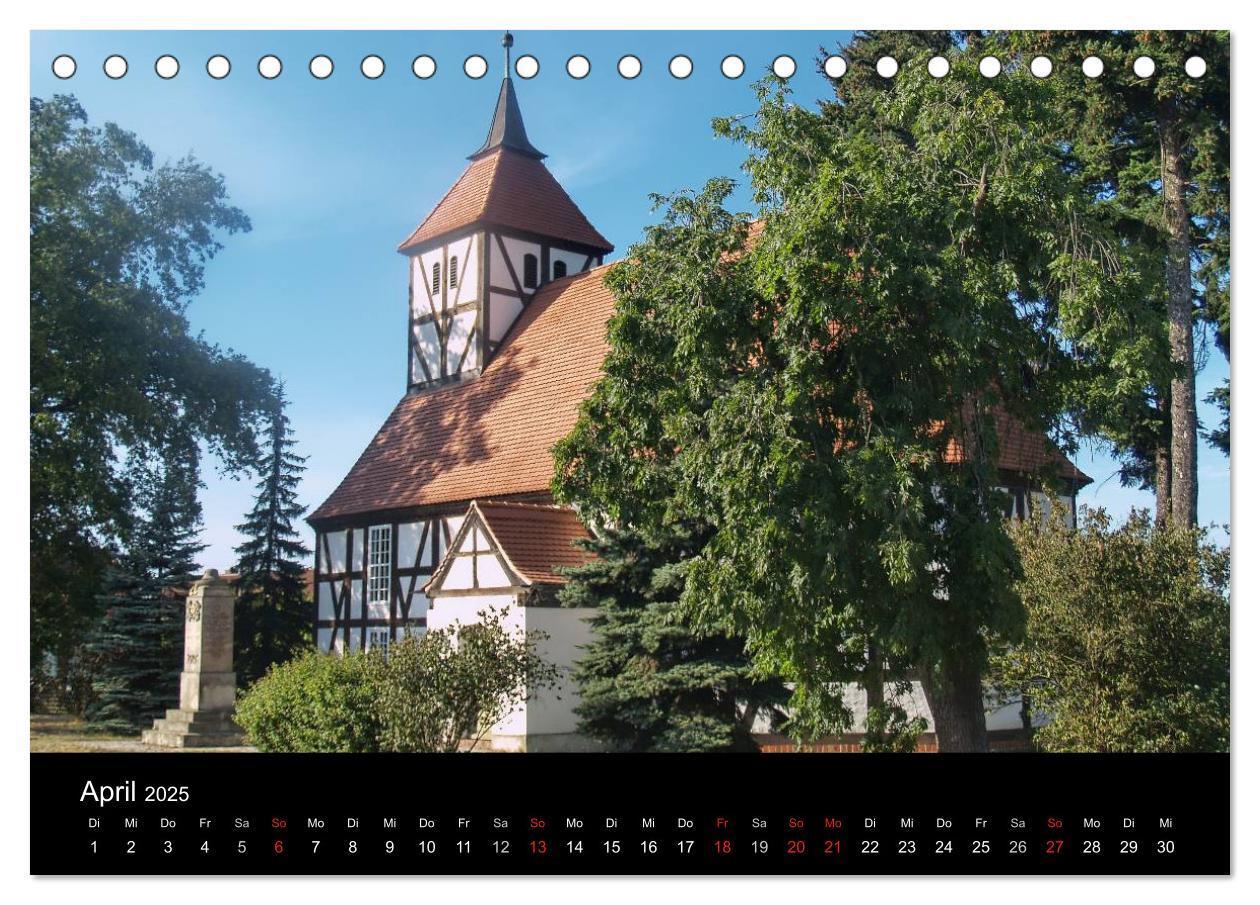 Bild: 9783435760640 | Dorfkirchen in Brandenburg (Tischkalender 2025 DIN A5 quer),...