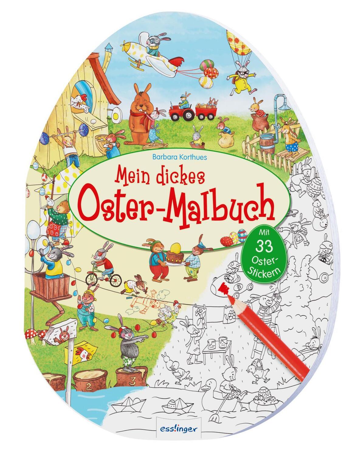 Cover: 9783480238392 | Mein dickes Oster-Malbuch | Barbara Korthues | Taschenbuch | 56 S.