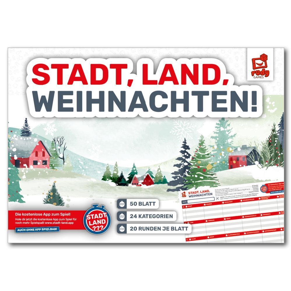 Cover: 9120059810823 | Stadt, Land, WEIHNACHTEN! (Motiv: Winterlandschaft) | Spiel | Deutsch