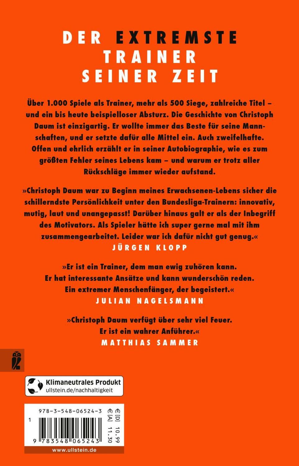 Rückseite: 9783548065243 | Immer am Limit | Christoph Daum | Taschenbuch | Deutsch | 2021