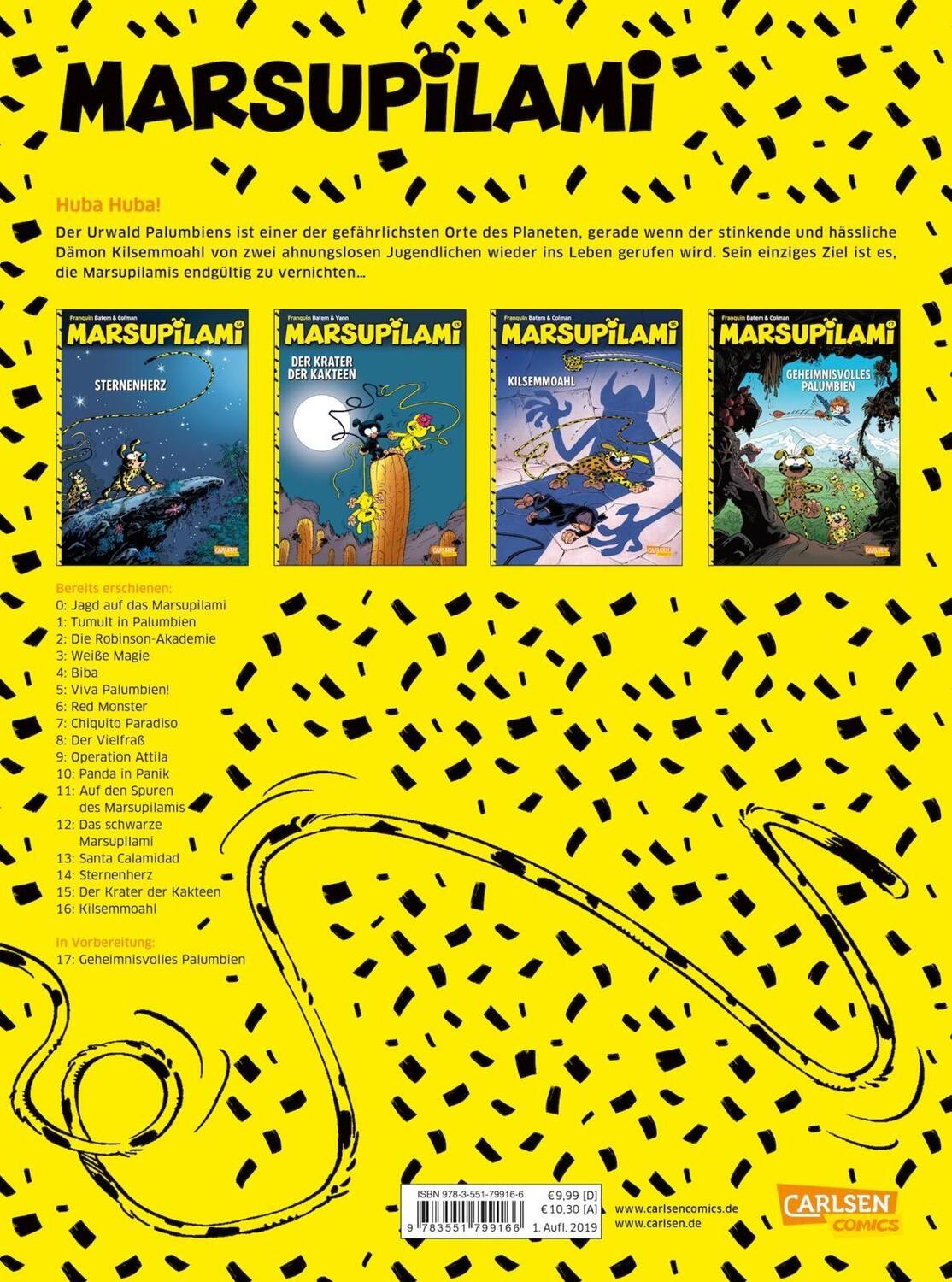 Rückseite: 9783551799166 | Marsupilami 16: Kilsemmoahl | Abenteuercomics für Kinder ab 8 | Buch