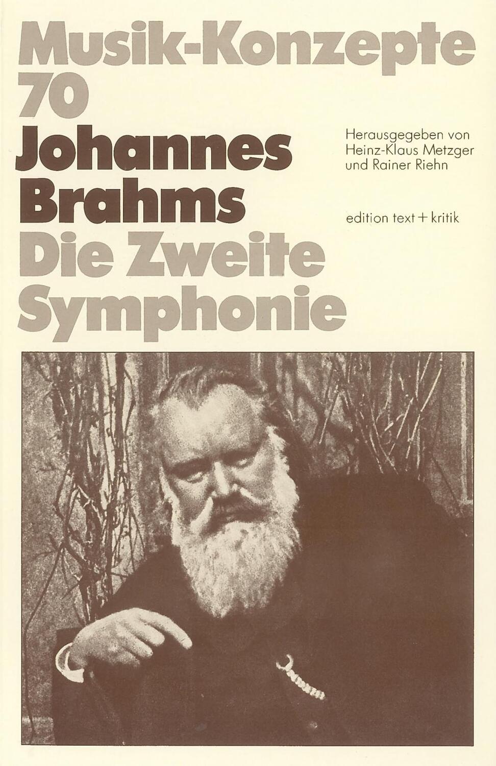 Cover: 9783883773773 | Johannes Brahms | Die Zweite Symphonie, MUSIK-KONZEPTE 70 | Buch