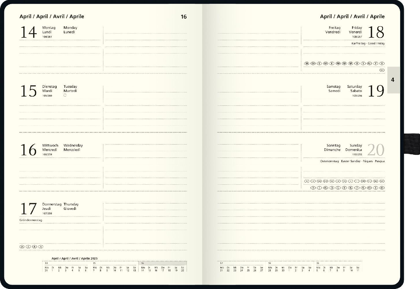 Bild: 4061947131727 | Buchkalender Kompagnon Modell 791 66 (2025) | 2 Seiten = 1 Woche, A5