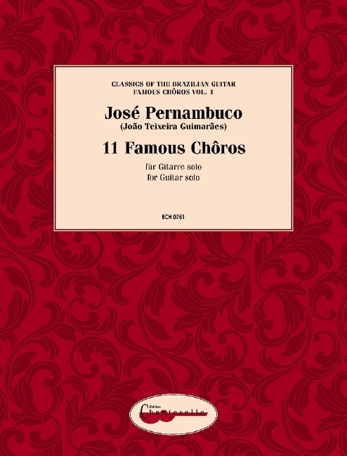 Cover: 9790204707614 | Pernambuco - Famous Chôros 1 | Vol. 1. Gitarre., Engl/dt | Guimaraes