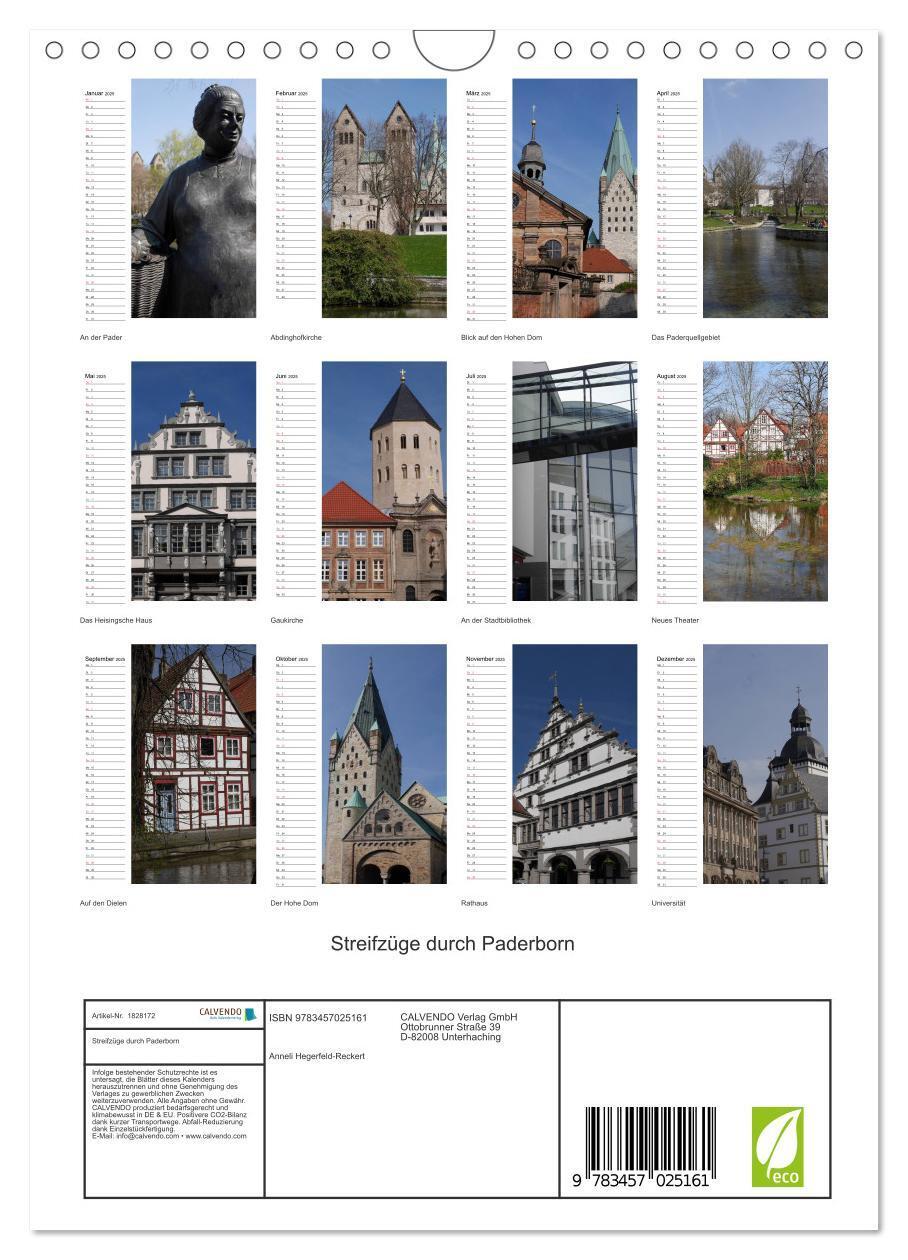 Bild: 9783457025161 | Streifzüge durch Paderborn (Wandkalender 2025 DIN A4 hoch),...