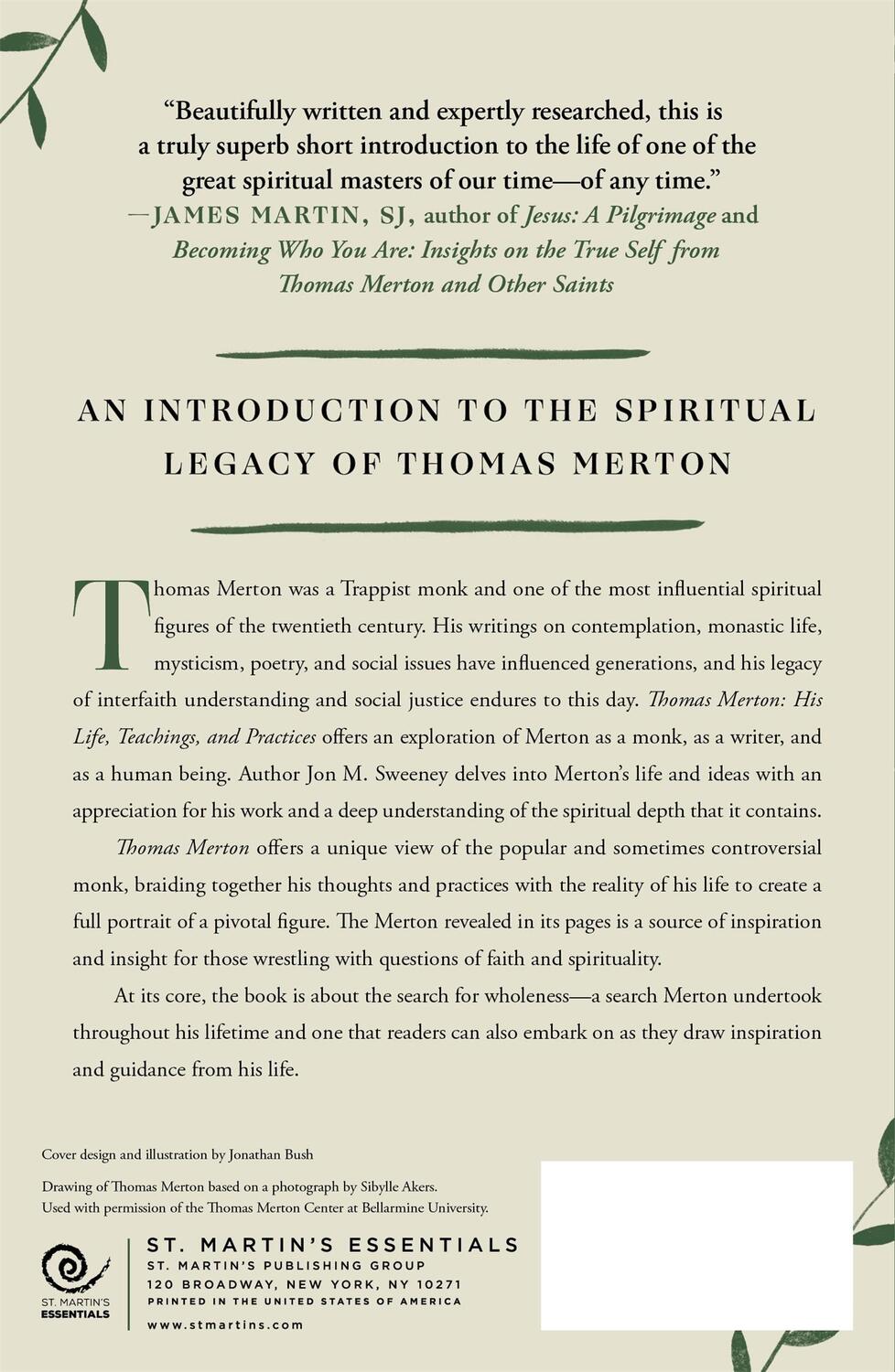 Rückseite: 9781250250483 | Thomas Merton: An Introduction to His Life, Teachings, and Practices