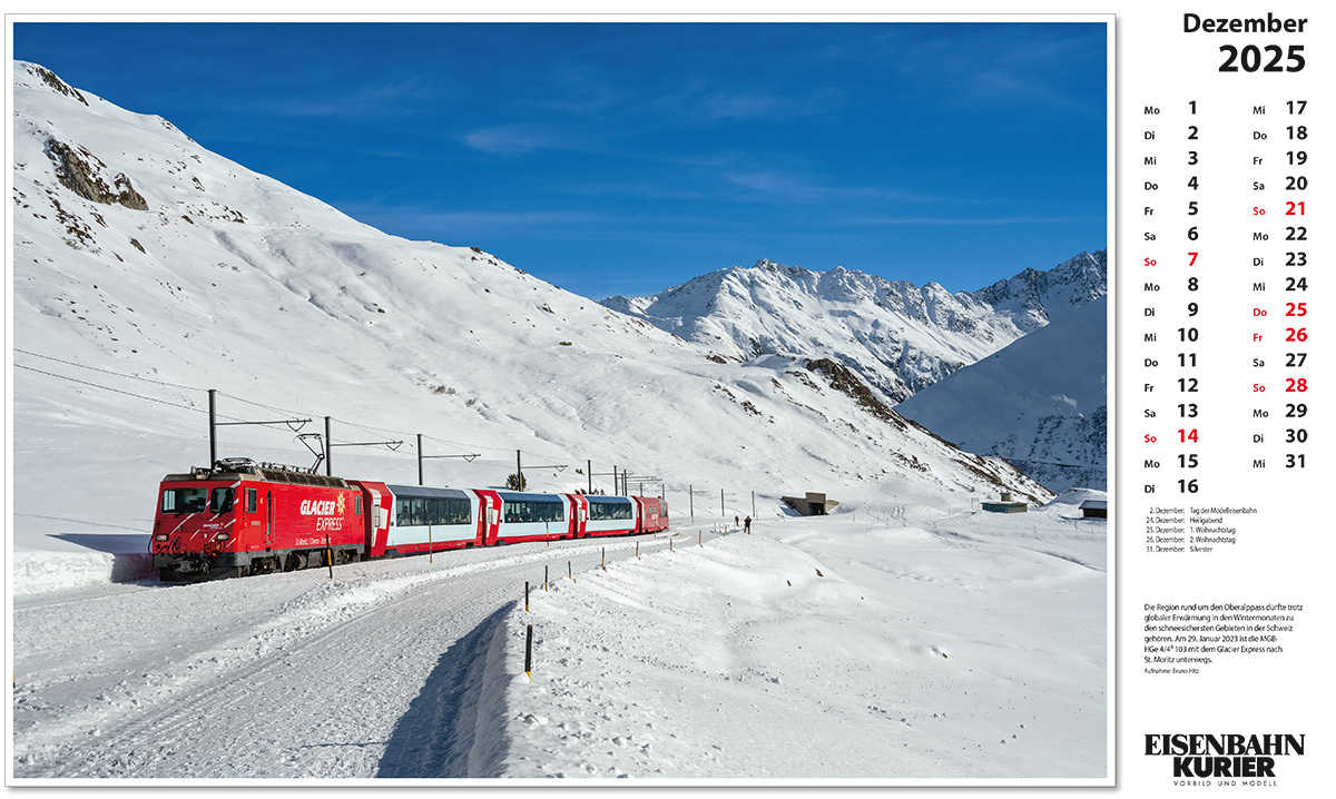 Bild: 9783844659412 | Glacier Express 2025 | Kalender | 13 S. | Deutsch | 2025 | EK-Verlag