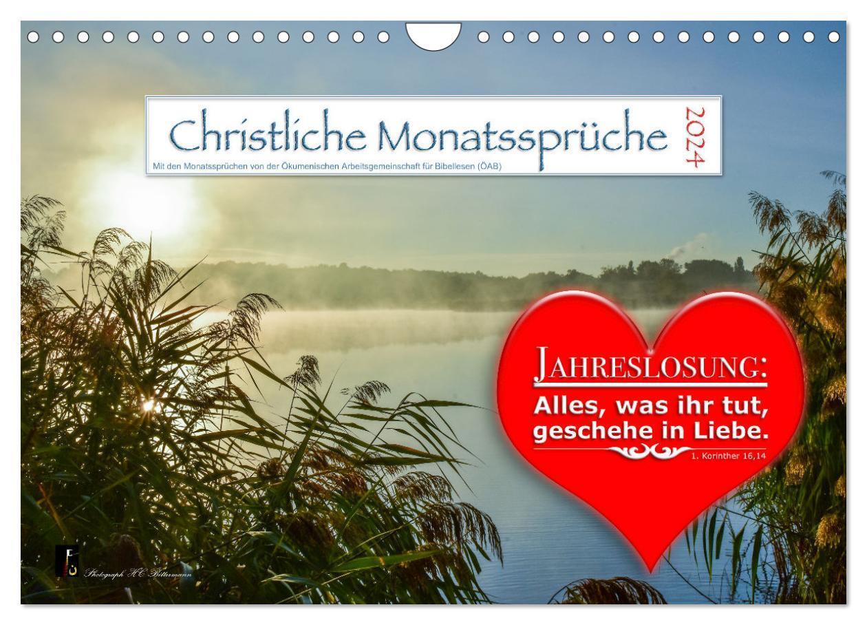 Cover: 9783383715716 | Christliche Monatssprüche 2024 (Wandkalender 2024 DIN A4 quer),...