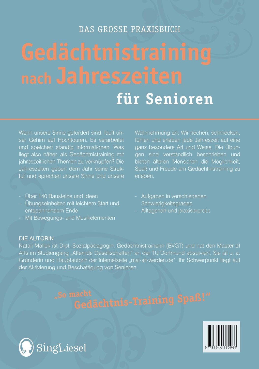 Bild: 9783944360966 | Gedächtnistraining nach Jahreszeiten | für Senioren | Natali Mallek