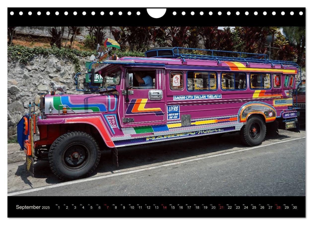 Bild: 9783435600502 | Jeepneys (Wandkalender 2025 DIN A4 quer), CALVENDO Monatskalender