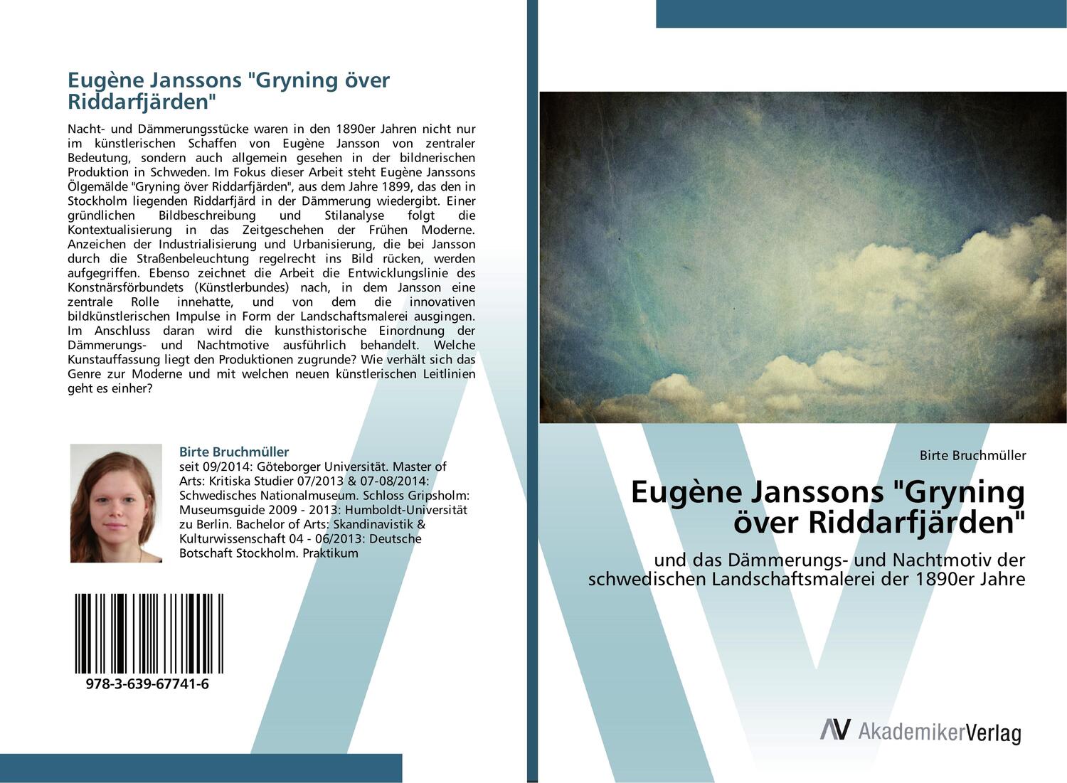 Cover: 9783639677416 | Eugène Janssons "Gryning över Riddarfjärden" | Birte Bruchmüller