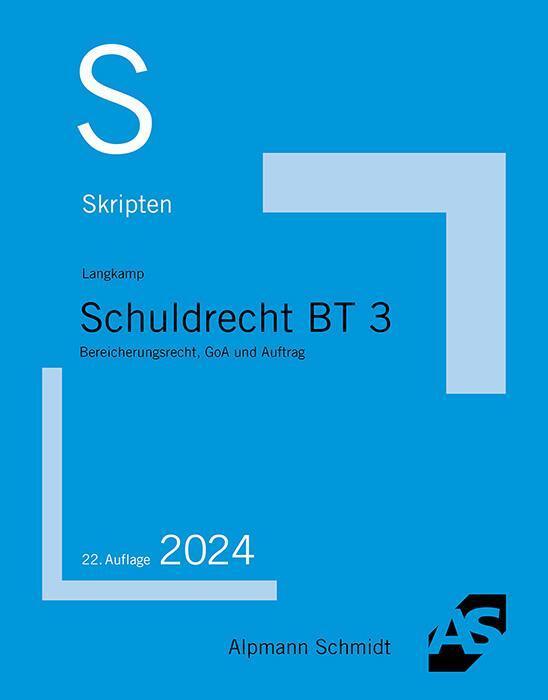 Cover: 9783867529051 | Skript Schuldrecht BT 3 | Bereicherungsrecht, GoA und Auftrag | Buch