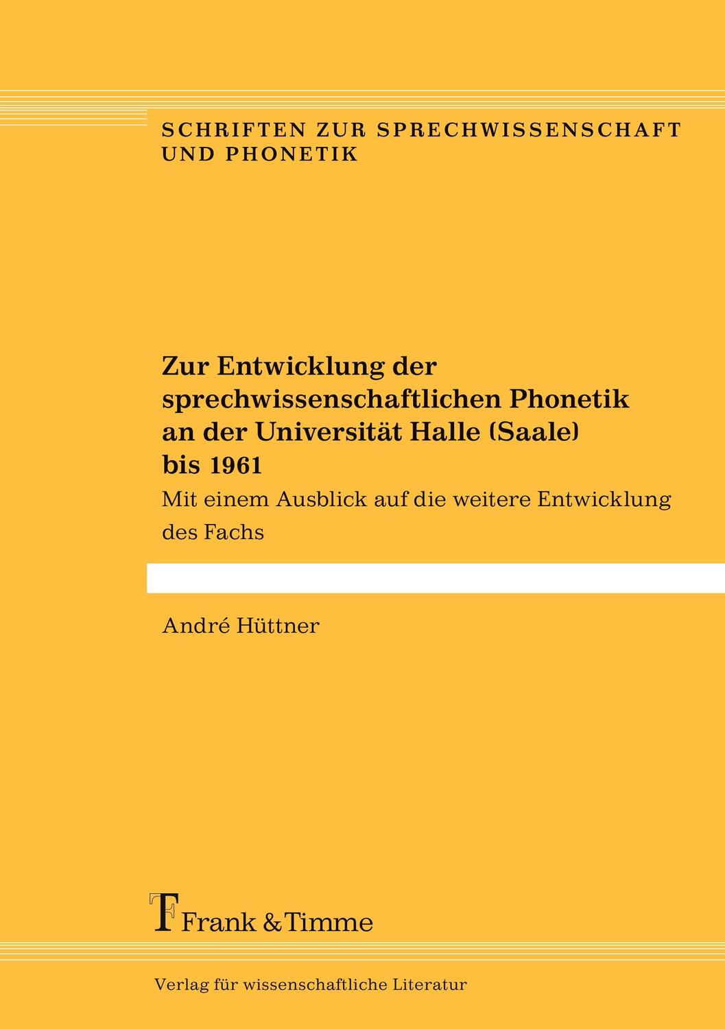 Cover: 9783732905379 | Zur Entwicklung der sprechwissenschaftlichen Phonetik an der...