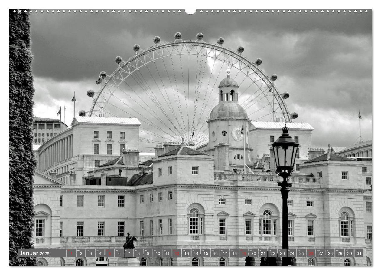 Bild: 9783435700455 | London in Schwarz-Weiß (Wandkalender 2025 DIN A2 quer), CALVENDO...