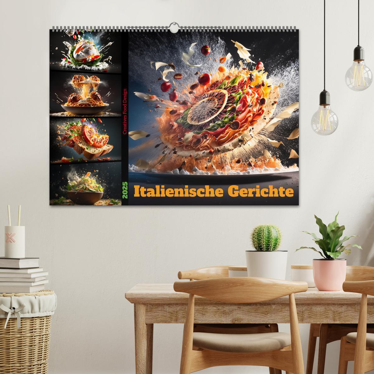 Bild: 9783383904868 | Italienische Gerichte (Wandkalender 2025 DIN A2 quer), CALVENDO...