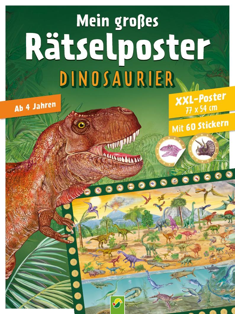 Cover: 9783849945497 | Mein großes Rätselposter Dinosaurier | Verlag (u. a.) | Taschenbuch