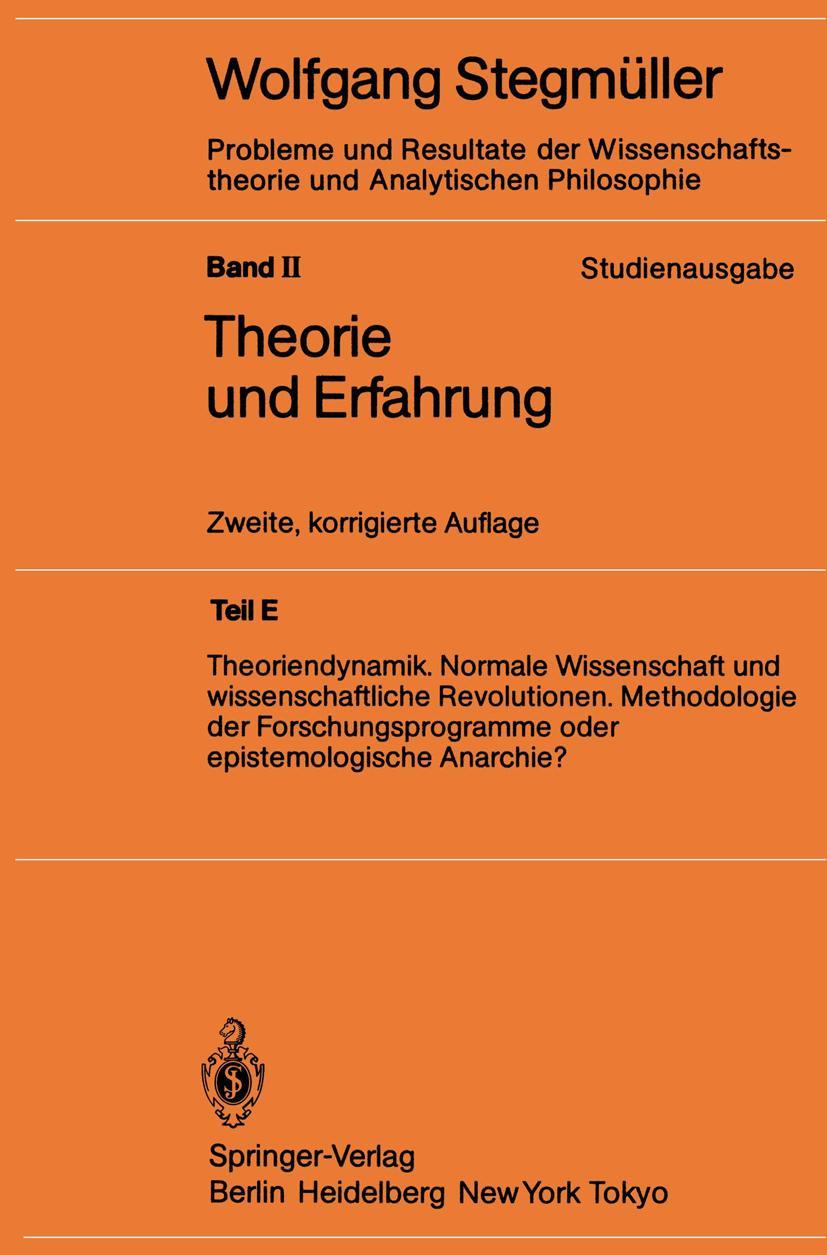 Cover: 9783540157083 | Theoriendynamik Normale Wissenschaft und wissenschaftliche...