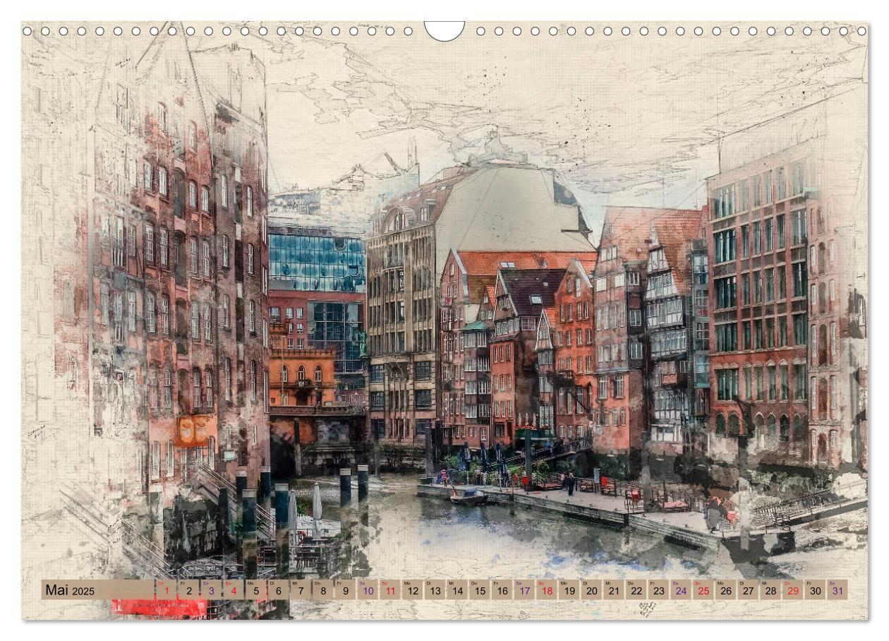 Bild: 9783435368532 | Hamburg für Genießer (Wandkalender 2025 DIN A3 quer), CALVENDO...