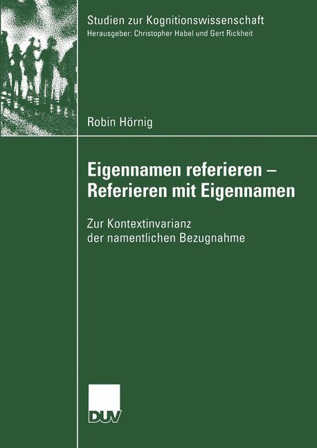 Cover: 9783824445066 | Eigennamen referieren - Referieren mit Eigennamen | Robin Hörnig | x