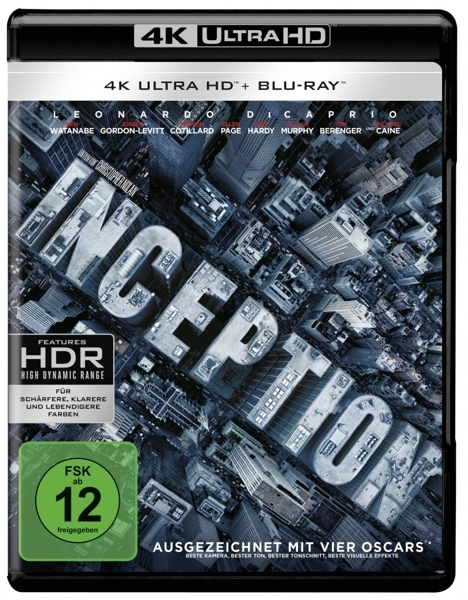 Cover: 5051890309112 | Inception | Christopher Nolan | 1x Ultra HD Blu-ray (100 GB) | 2018