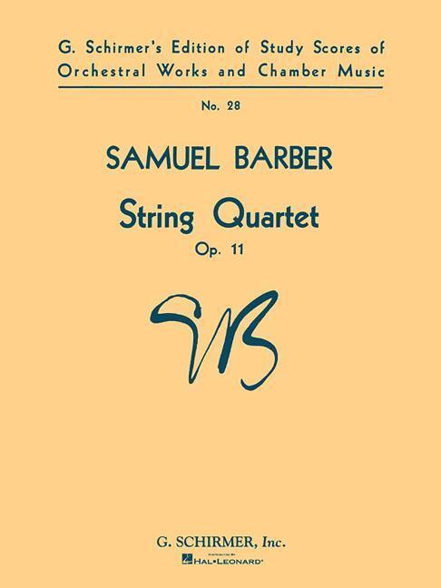 Cover: 9780793555604 | String Quartet, Op. 11: Study Score No. 28 | Taschenbuch | Englisch