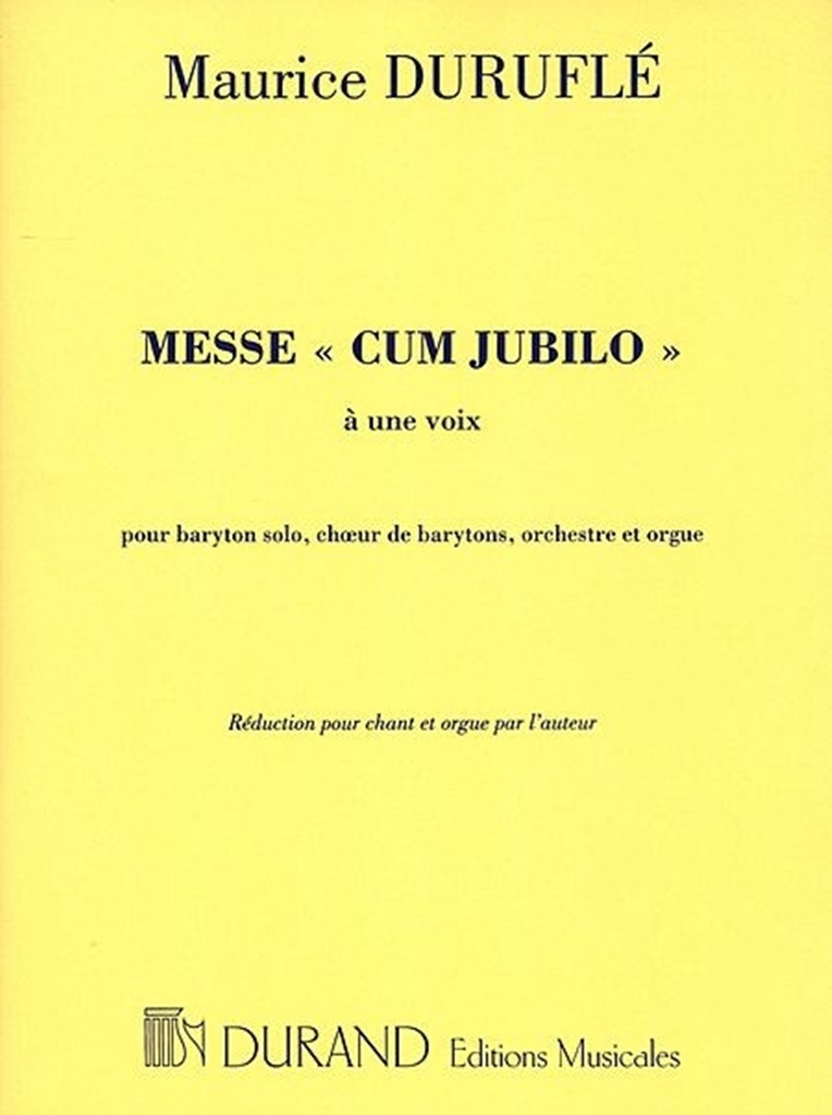 Cover: 9790044067213 | Messe Cum Jubilo Op. 11 | Maurice Duruflé | Klavierauszug | 2001