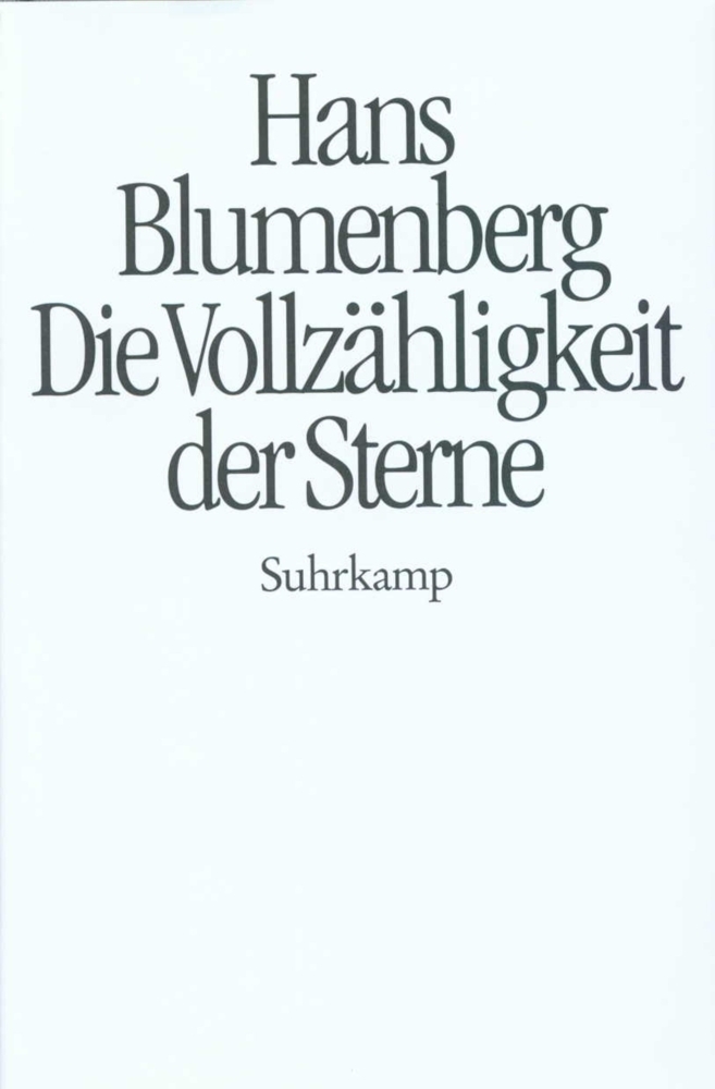 Cover: 9783518582510 | Die Vollzähligkeit der Sterne | Hans Blumenberg | Buch | Suhrkamp