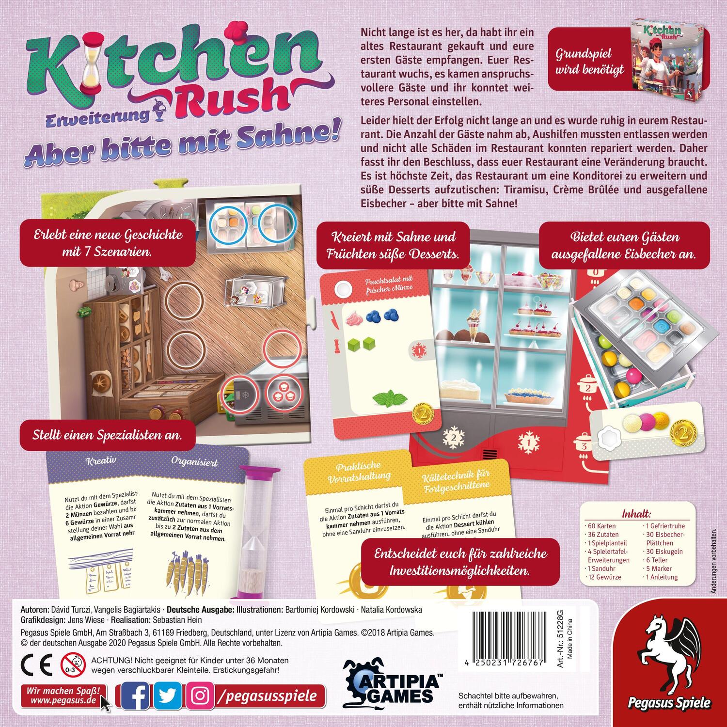 Bild: 4250231726767 | Kitchen Rush: Aber bitte mit Sahne [Erweiterung] | Spiel | Deutsch