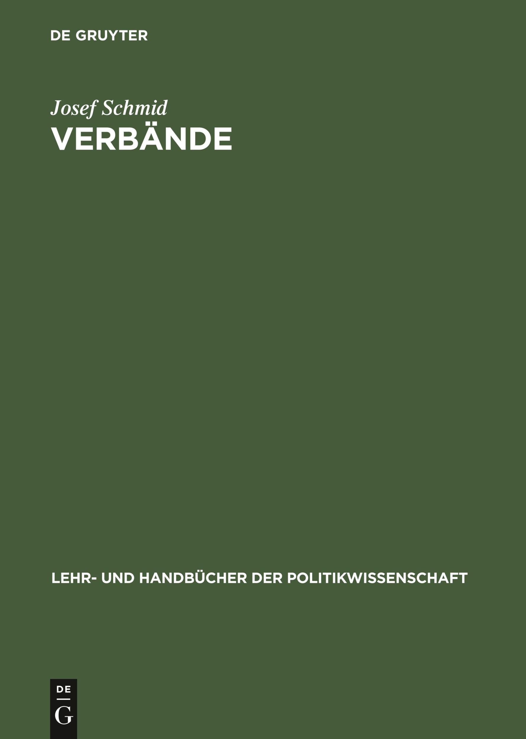 Cover: 9783486243093 | Verbände | Josef Schmid | Buch | 345 S. | Deutsch | 1998