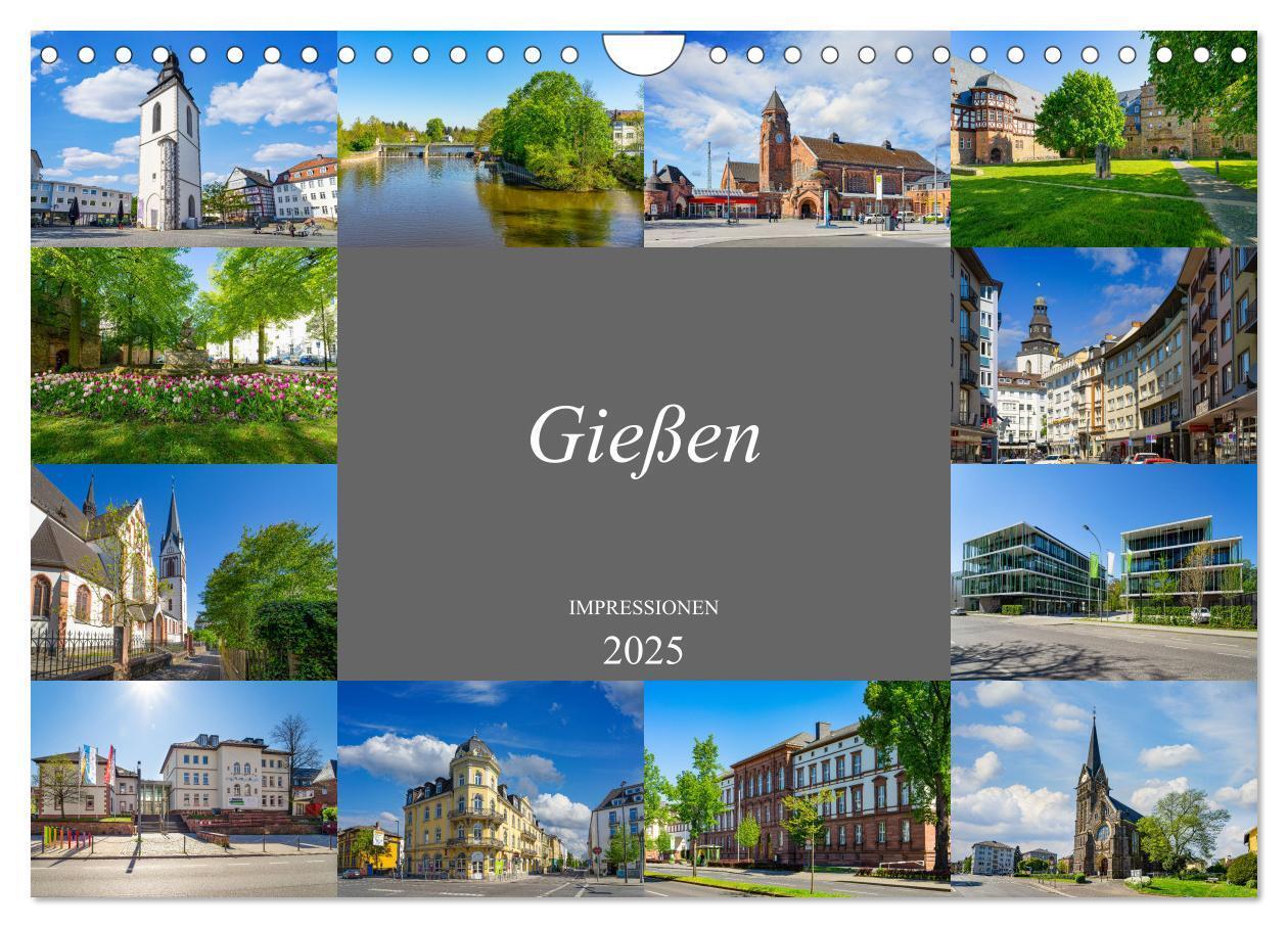 Cover: 9783435060948 | Gießen Impressionen (Wandkalender 2025 DIN A4 quer), CALVENDO...