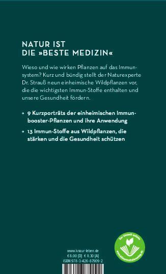 Rückseite: 9783426879092 | Immunbooster Natur | Markus Strauß | Taschenbuch | 62 S. | Deutsch