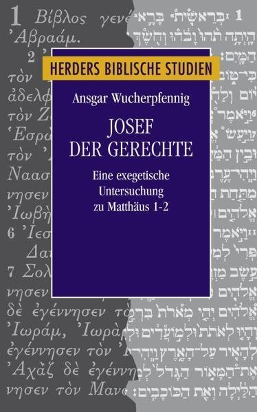 Cover: 9783451298851 | Josef der Gerechte | Eine exegetische Untersuchung zu Matthäus 1-2