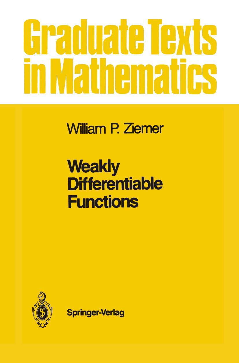 Cover: 9780387970172 | Weakly Differentiable Functions | William P. Ziemer | Buch | xvi