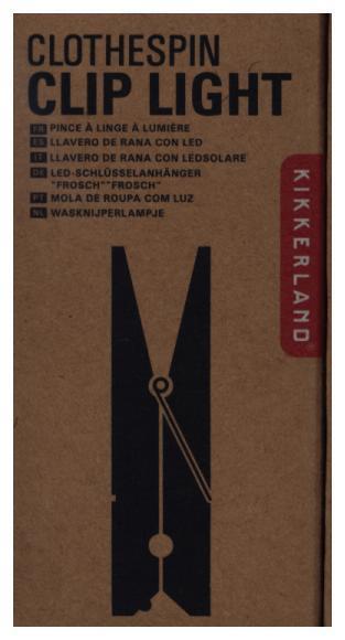 Cover: 612615068124 | Leselicht in Wäscheklammer-Optik aus Holz | Stück | In Karton | 2015