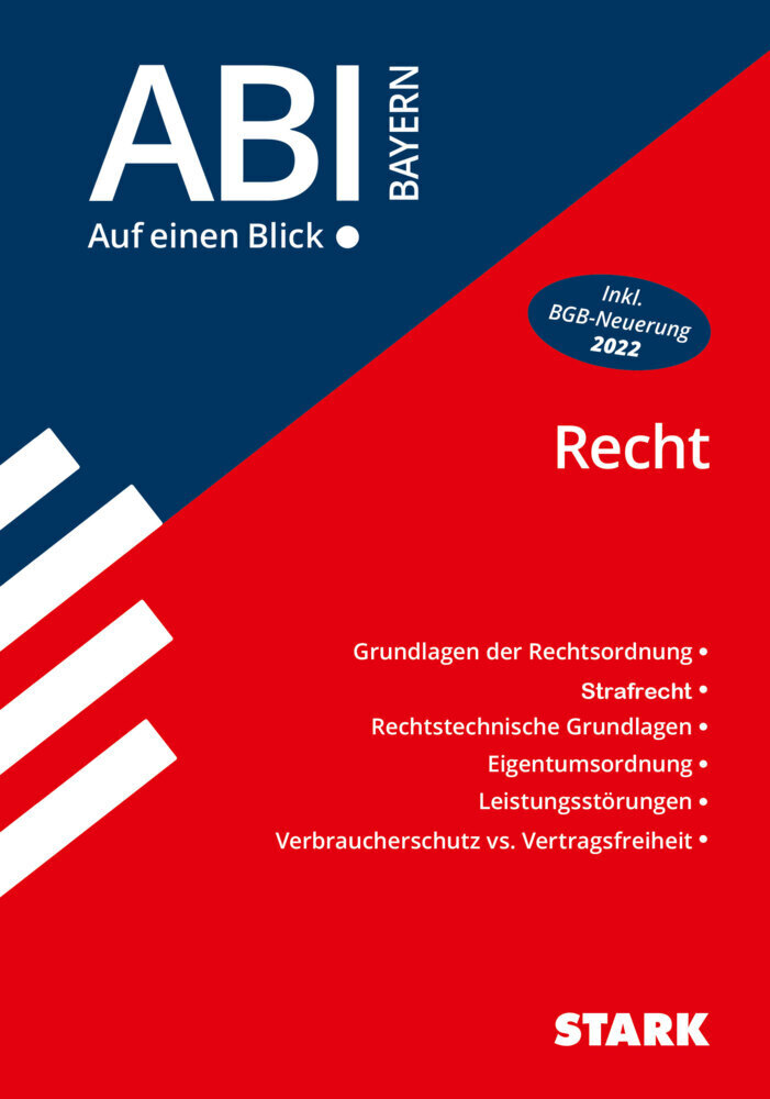 Cover: 9783849059606 | STARK Abi - auf einen Blick! Wirtschaft/Recht Bayern: Recht | Buch