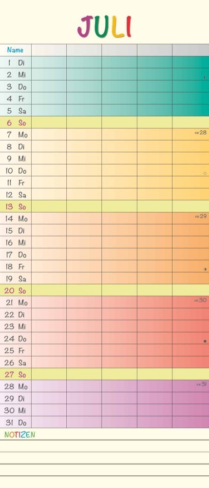 Bild: 4251732341374 | Regenbogen XL 2025 Familienplaner XL - Familienkalender -...