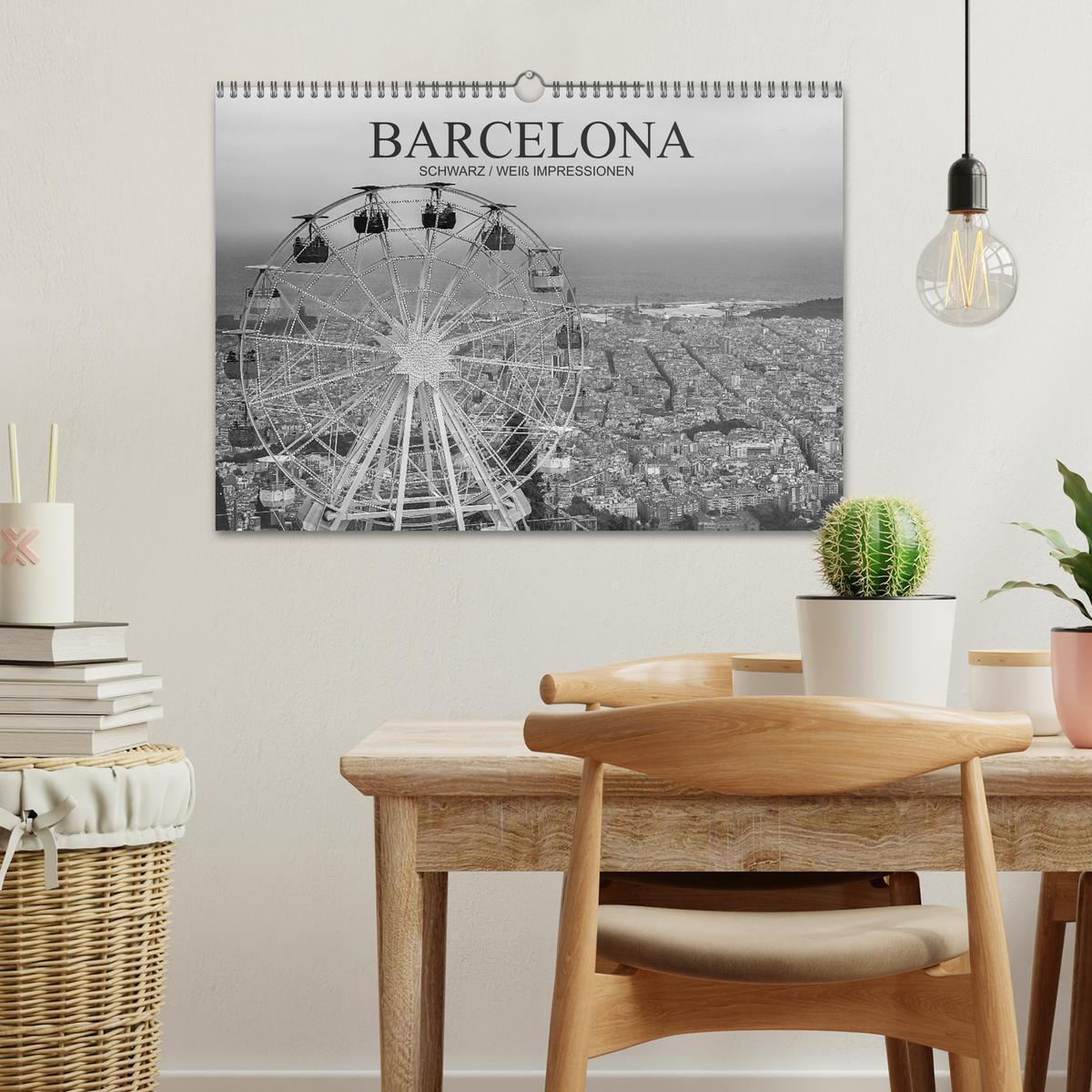 Bild: 9783435680795 | Barcelona Schwarz / Weiß Impressionen (Wandkalender 2025 DIN A3...