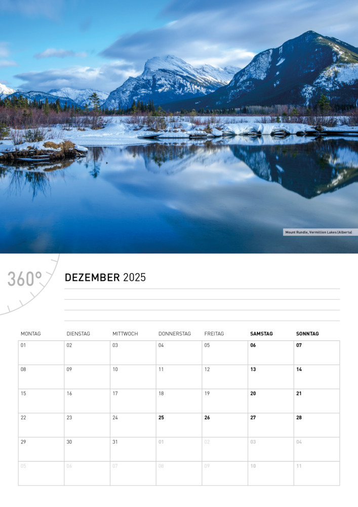 Bild: 9783968555744 | 360° Kanada - Der Westen Broschürenkalender 2025 | Christian Heeb