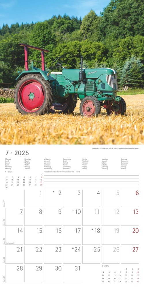 Bild: 4251732343170 | Alpha Edition - Traktoren Classics 2025 Broschürenkalender,...