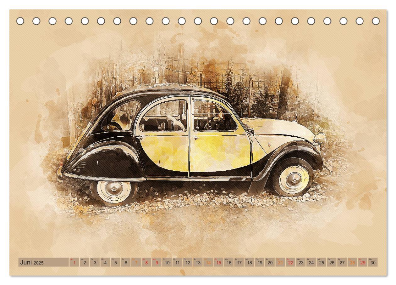 Bild: 9783435214457 | Die Ente, Deux Chevaux, 2CV (Tischkalender 2025 DIN A5 quer),...