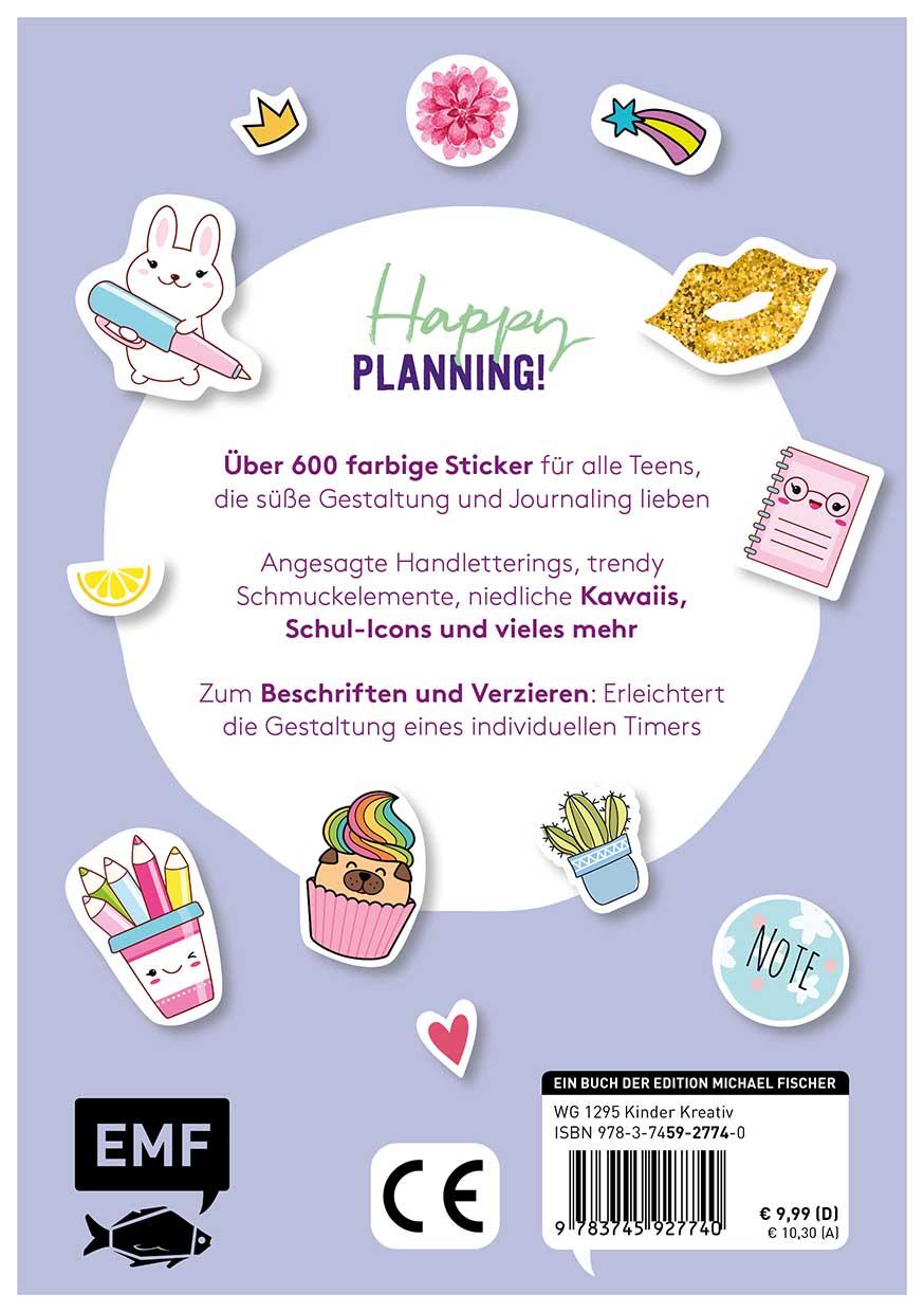 Rückseite: 9783745927740 | Mein Stickerbuch - Journal-Love: über 600 Letterings, süße Kawaiis...