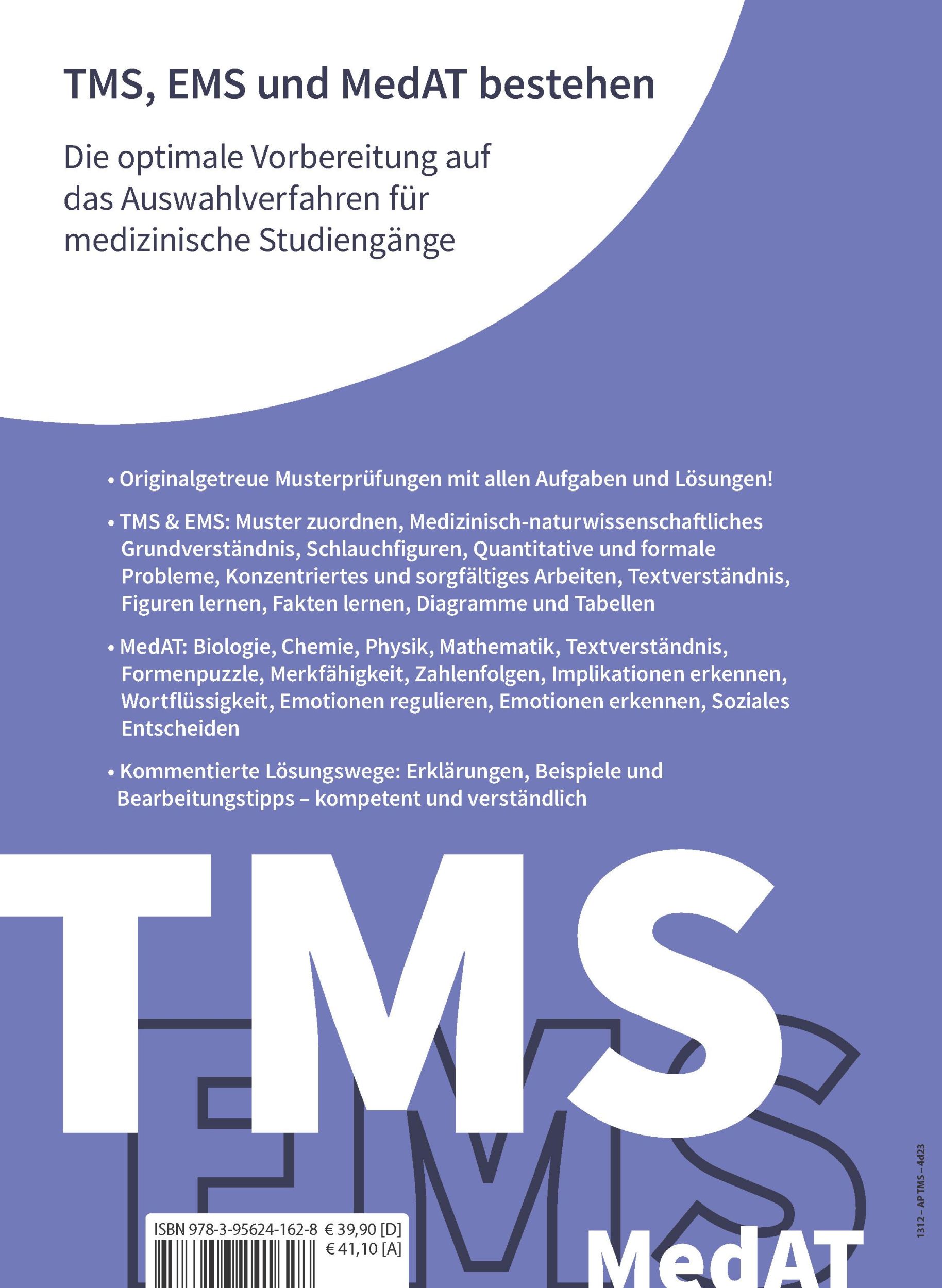 Rückseite: 9783956241628 | Testtrainer Medizinertest: TMS, EMS und MedAT bestehen | Guth (u. a.)