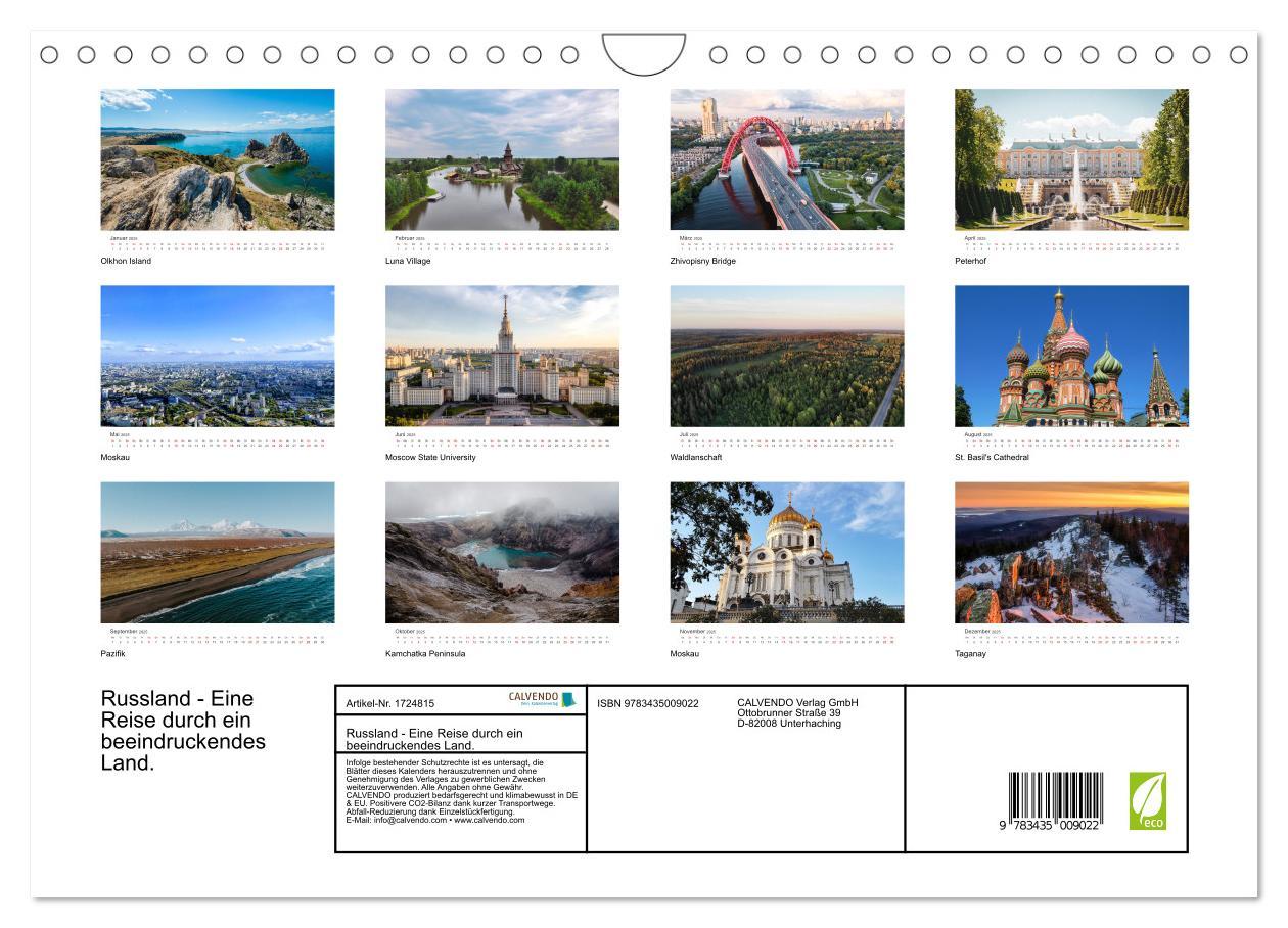 Bild: 9783435009022 | Russland - Eine Reise durch ein beeindruckendes Land. (Wandkalender...